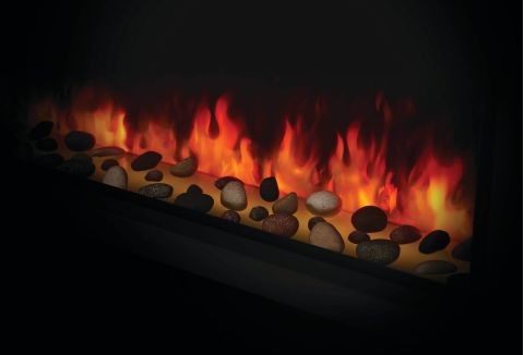 Napoleon Astound Built-in Electric Fireplace NEFB74AB mineral rocks