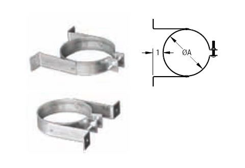 M&G DuraVent 5'' Round Gas Vent Wall Strap - 5GVWS // 5GVWS