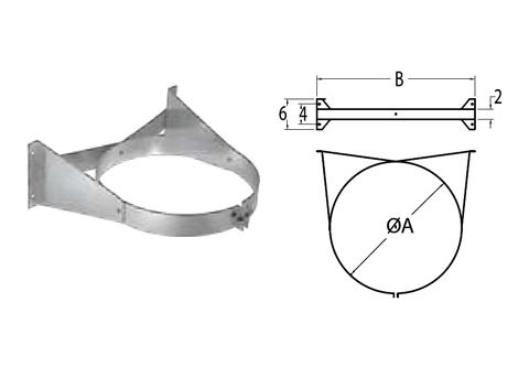 M&G DuraVent 14'' DuraTech Wall Strap - 99368GA // 14DT-WS