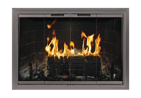Thermo-Rite Z-Laser Custom Glass Fireplace Door - Anodized Aluminum - Z-LASER