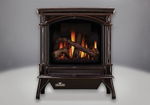 Napoleon GVFS60-1 Porcelain Brown Vent Free Gas Stove - GVFS60-1