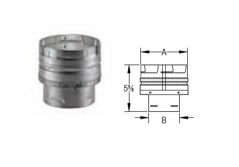 M&G DuraVent 3" DuraConnect I Increaser 3" x 4" - 3DVX4