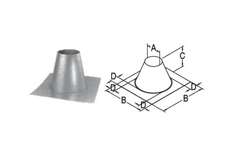 M&G DuraVent DirectVent Pro 5x8 Flat Roof Flashing - 58DVA-FF // 58DVA-FF