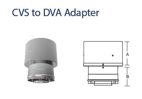 DuraVent 3x5 CVS Increaser To 4x6 DVA Adapter - 35CVS-X46DVA