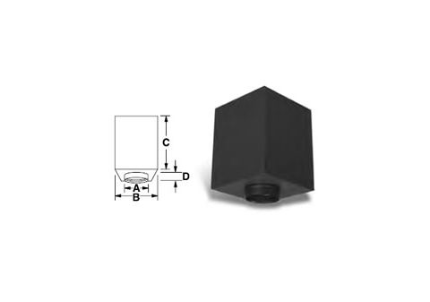 Security Chimneys 8'' Secure Temp ASHT Square Cathedral Support W/Coupler - 8SSC