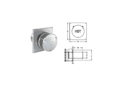 M&G DuraVent 5x8 DirectVent Pro Round Horizontal Termination Cap - 58DVA-HRCS // 58DVA-HRCS