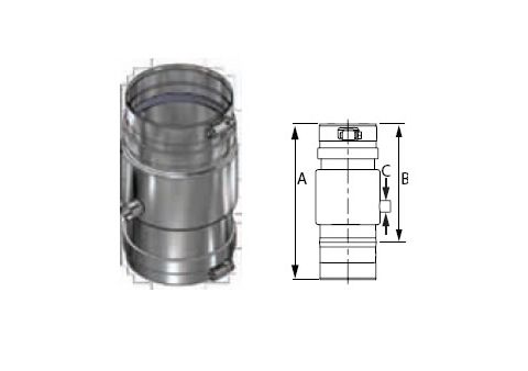 M&G DuraVent 4'' FasNSeal Universal Appliance Adapter - FSAAUCDBFP04 // FSAAUCDBFP04