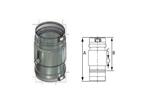 M&G DuraVent 10'' FasNSeal Universal Appliance Adapter - FSAAU10 // FSAAU10