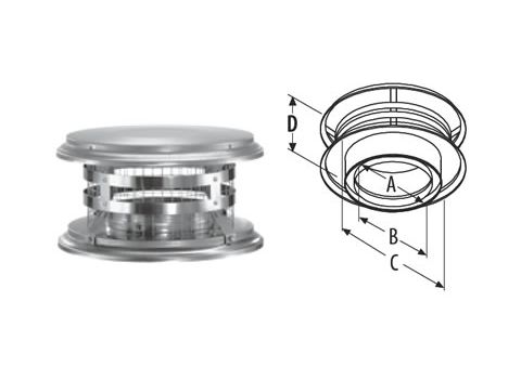 M&G DuraVent 7'' DuraTech Chimney Cap - 9584 // 7DT-VC