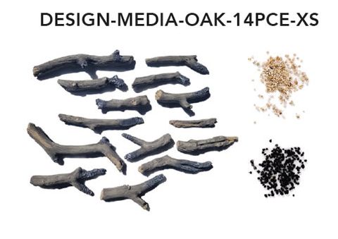 Amantii Logs - OAK - 14 Piece Media Kit | DESIGN-MEDIA-OAK-14PCE-XS