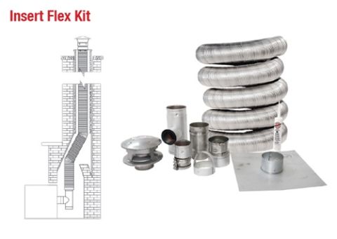 Selkirk 4 Ultimate Pellet Pipe Insert Flex Kit 25 Length - 824042 - 4UPP-IK25