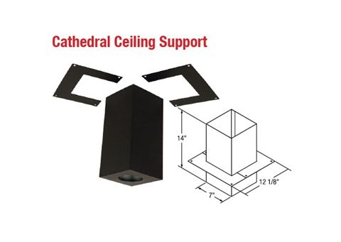 Selkirk 4 Ultimate Pellet Pipe Cathedral Ceiling Support - Black - 824031 - 4UPP-CCS