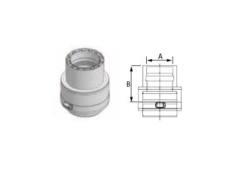M&G DuraVent 7'' FasNSeal W2 Double Wall Stepped Reducer - W2-75R // W2-75R