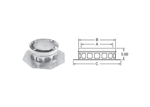 Metal-Fab Air-Cooled Temp/Guard 10 Diameter Anchor Plate - 10ATGAP