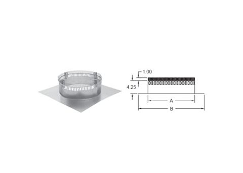 Metal-Fab Air-Cooled Temp/Guard 8 Diameter Chase Top Flashing - 8ATGFC