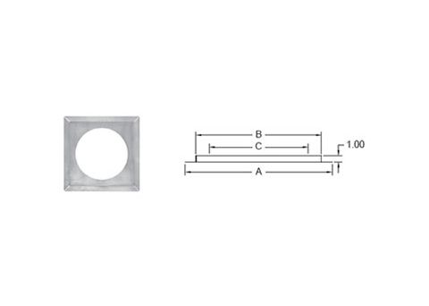 Metal-Fab Air-Cooled Temp/Guard 8 Diameter Firestop Assembly - 8ATGFSA