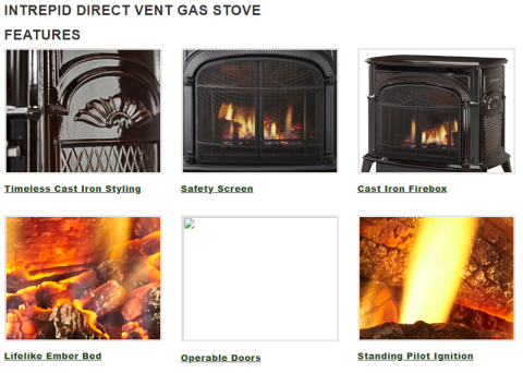 Vermont Castings Intrepid Direct Vent Gas Stove - Features