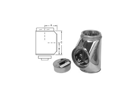 Selkirk MetalBest 5" Ultra-Temp Insulated Tee With Tee Plug - 5T-IT