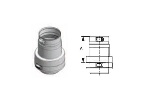 M&G DuraVent 7'' FasNSeal Double to Single Wall Adapter - FSA-DWSW7 // FSA-DWSW7