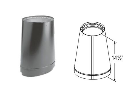 M&G DuraVent 8'' DVL Oval-To-Round Adapter - 8870 // 8DVL-ORAD