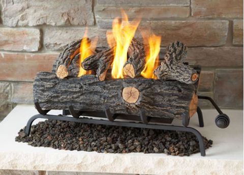 Real Flame Gel Fuel 24'' Conversion Logset Oak - 2609-O
