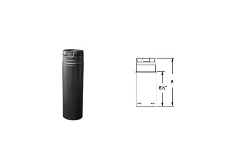Security Chimneys 4" Secure Pellet 18" Pipe Extension (Black) - 4SPVBAL18