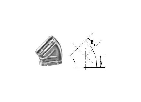 Selkirk 5'' OV Oval Elbow 45 Degree Flat - 165220 - 5OV-45F