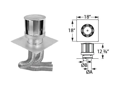 Selkirk 4x6 Direct-Temp 3"/4" x 35' Co-Linear Insert Kit - 1604634 - 4DT-34IK35VB