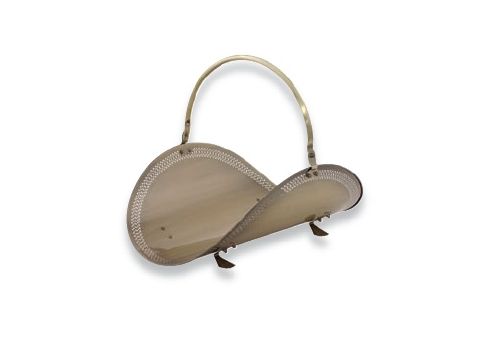 Uniflame 21" Antique Brass Filigree Woodbasket - W-4336