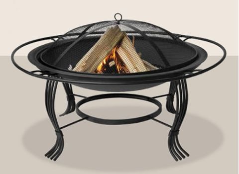 Uniflame Black Outdoor Firebowl With Outer Ring - WAD1050SP