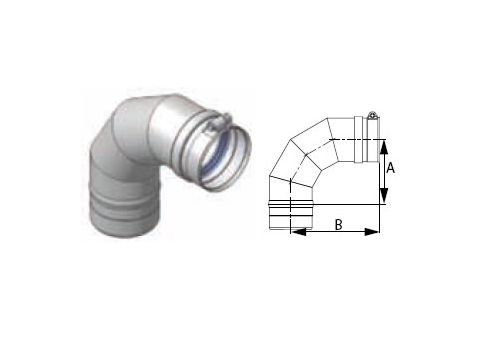 M&G DuraVent 3'' FasNSeal 88 Degree Elbow - FSELB8803 // FSELB8803