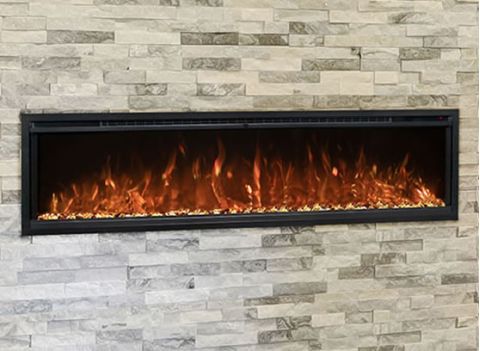 Modern Flames 100" Spectrum Slimline Wall Mount / Recessed Clean Face Electric Fireplace - SKU: SPS-100B