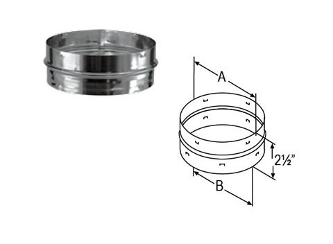M&G DuraVent 6" DVL/DuraBlack Chimney Adapter - 8674