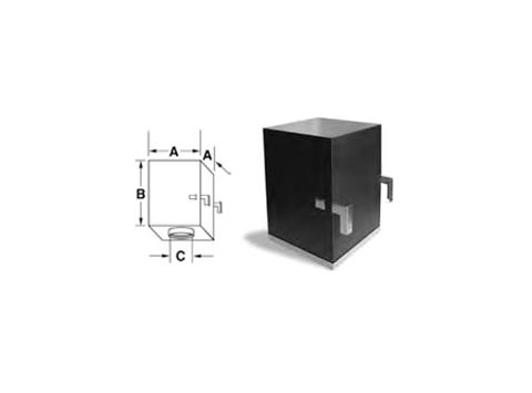 Security Chimneys 5'' Secure Temp ASHT Adjustable Square Cathedral Support w/ Coupler - 5SSAC