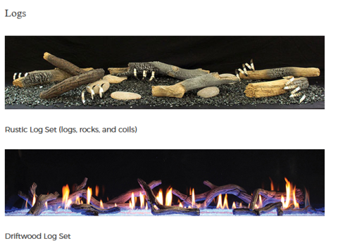 White Mountain Hearth Boulevard 72 Direct-Vent Linear Fireplace - DVLL72BP90 log sets
