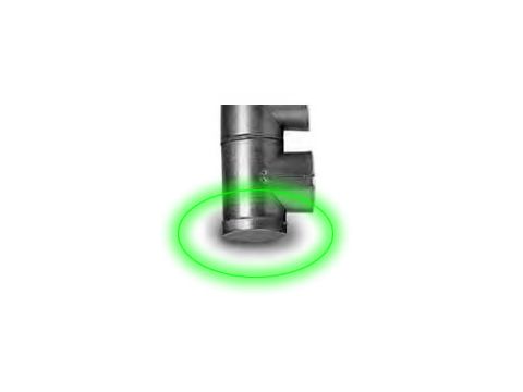 Security Chimneys 7'' Secure Temp ASHT Base Tee Cap Galvanized - 7TC
