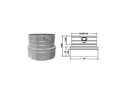 DuraVent 6" DuraFlex SS Reducer with Clamp - 6DFS-X5WC