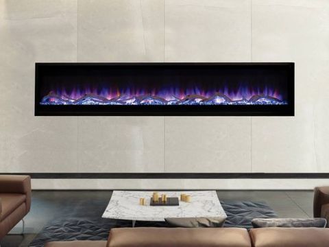 Superior 84" Electric Fireplaces, Radiant, Front View - ERL3084