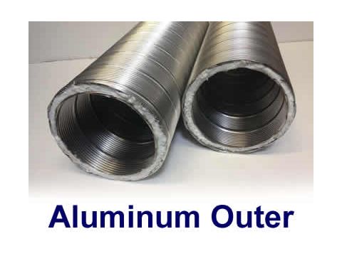 National Chimney 7 M-FLEX Pre-Insulated Aluminum Outer 35 Standard Liner Kit - DBP735KIT