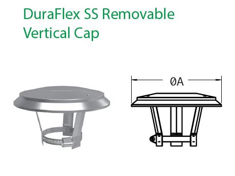 DuraVent 6 DuraFlex SS Removable Vertical Cap - 6DFS-VCRC