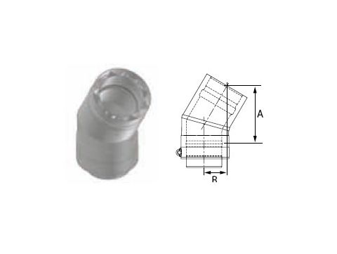 M&G DuraVent 7'' FasNSeal W2 30 Degree Double Wall Elbow - W2-3007 // W2-3007