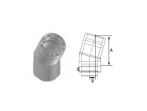 M&G DuraVent 6'' FasNSeal W2 15 Degree Double Wall Elbow - W2-1506 // W2-1506