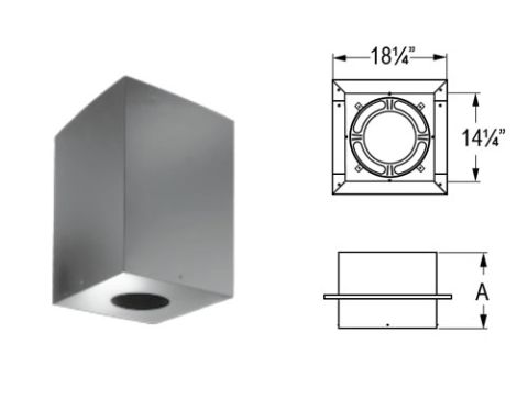 M&G DuraVent 6'' DuraPlus Square Ceiling Support Box 24'' - 9048BN // 6DP-CS24