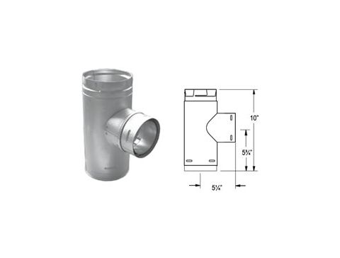 M&G DuraVent PelletVent Pro Increaser Tee With Clean-Out Tee Cap - Black - 4PVP-T3B // 4PVP-T3B