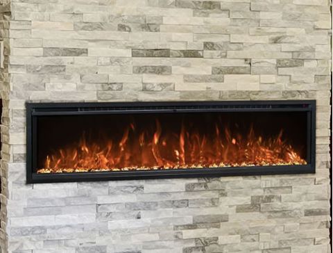 Modern Flames 74" Spectrum Slimline Wall Mount / Recessed Electric Fireplace - SPS-74B