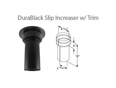 DuraVent 6" DuraBlack 6" to 8" Slip Increaser - 6DBK-XS8 / 1860
