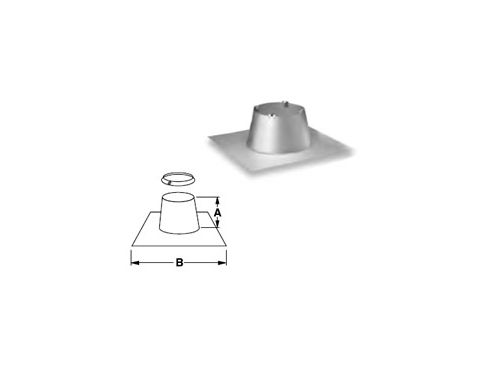Security Chimneys 6'' Secure Temp ASHT Flat Roof Flashing - 6FR