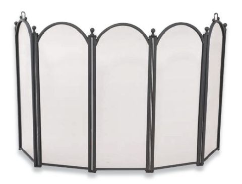 Uniflame 5 Fold Black Large Diameter Screen - S-3655