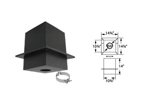 Security Chimneys 3" Secure Pellet Cathedral Ceiling Support Box - 3SPVCS