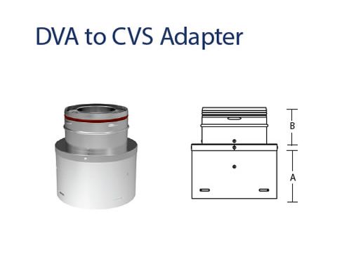 DuraVent 4x6 Diameter DVA Decreaser To 3x5 CVS Adapter - 46DVA-X35CVS